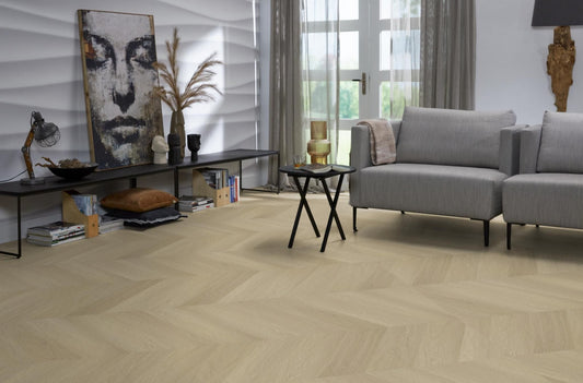 YUP Fulham chevron plak PVC natural oak - Matteo studio B.V.