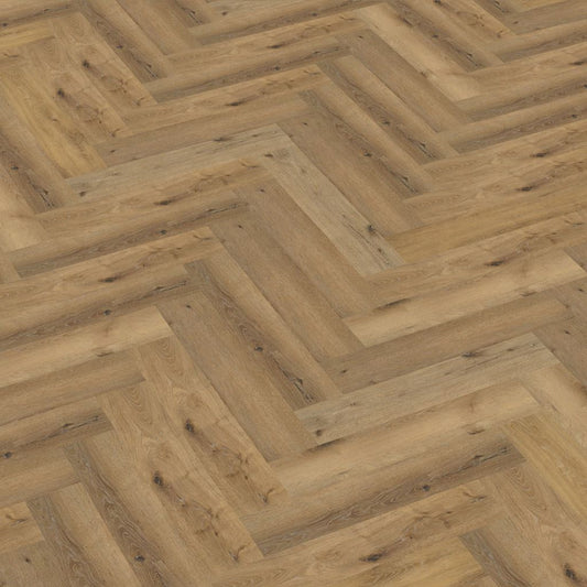 YUP Herringbone plak PVC dark oak - Matteo studio B.V.