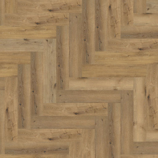 YUP Herringbone plak PVC dark oak - Matteo studio B.V.