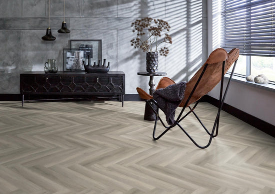 YUP Herringbone plak PVC grey - Matteo studio B.V.