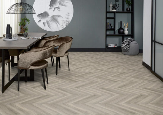 YUP Herringbone plak PVC grey - Matteo studio B.V.