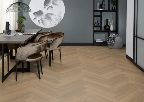 YUP Sutton herringbone plak PVC warm natural - Matteo studio B.V.