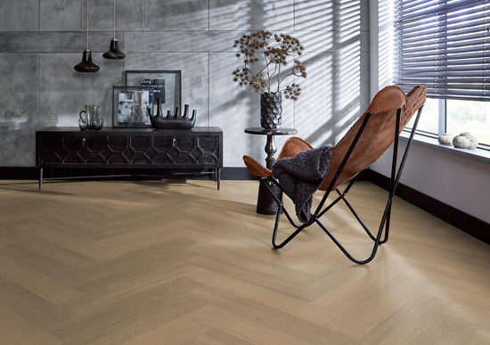 YUP Sutton herringbone plak PVC warm natural - Matteo studio B.V.